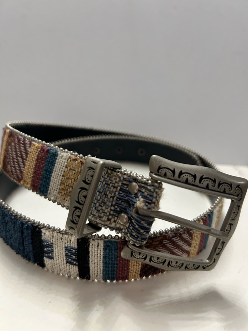 Vintage Belt Elite Fresno California Century Canada Boho Western Embroidered M